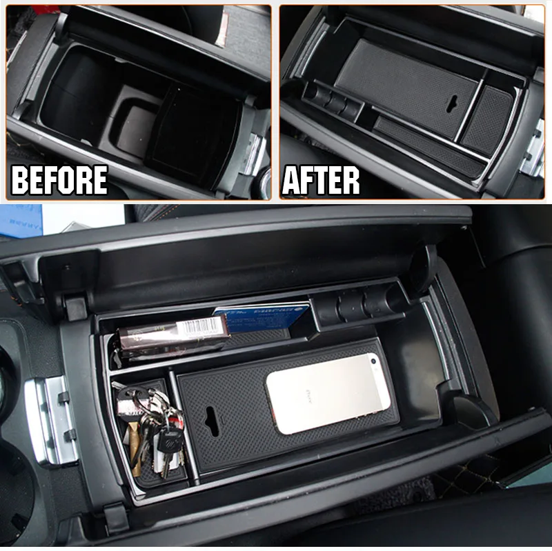 Cars Armrest Storage Box Tray Container Car Parts Accessories For PEUGEOT 3008 2017 2018 2019 2020 2021 2022 2023