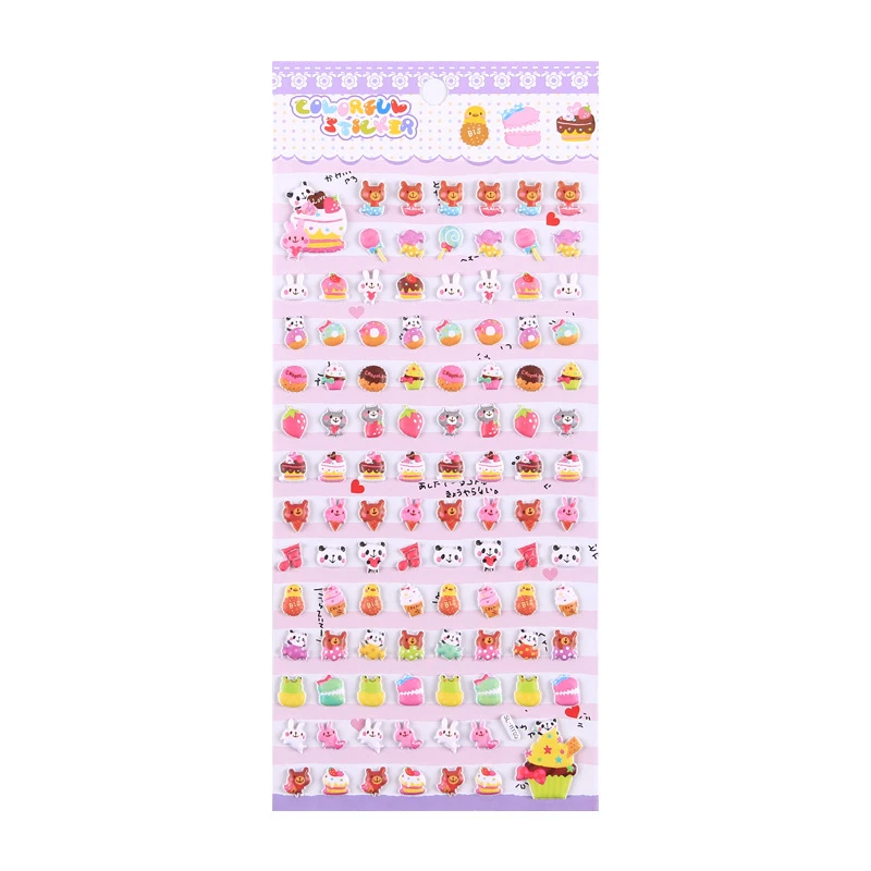 Kawaii Mooie Kleine Dier Schuim 3D Decoratieve Briefpapier Stickers Scrapbooking Diy Dagboek Album Stok Label Schoolbenodigdheden