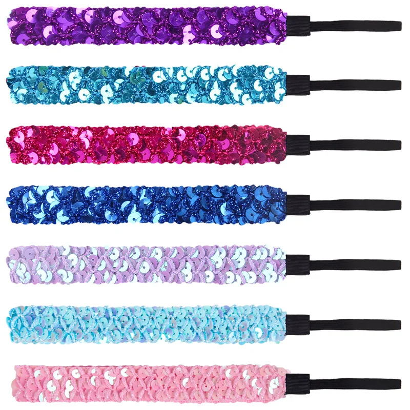 Candygirl Women Glitter Shiny paillettes Headband Cute Colors Shine Hairbands For Girls Family Party copricapo accessori per capelli