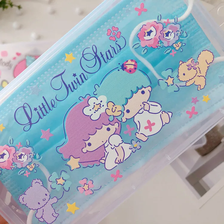 Cute Mask Case Mask Storage Box Portable Mask Packaging Box Dustproof Disposable Mask Storage Case Plastic Mask Storage Folder