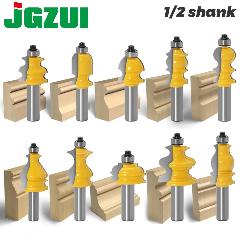 Architectural Moldagem Corrimão Router Bits Grupo Cnc Linha Cortadores Carpintaria Rosto Moinho Invólucro Base Shank