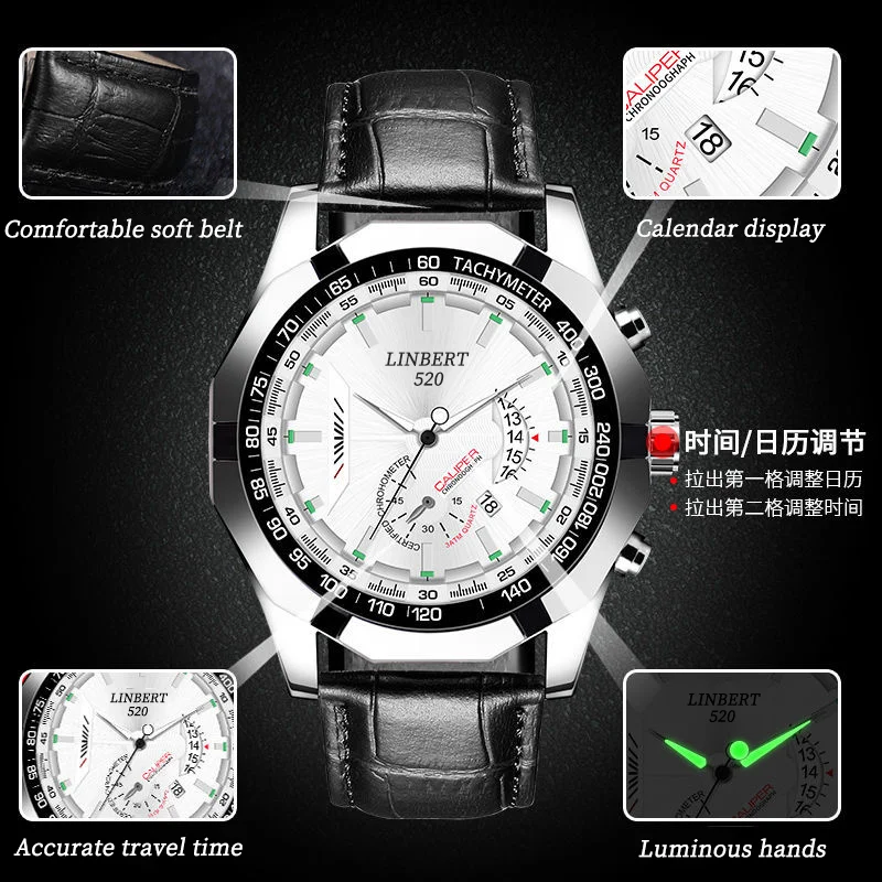 LINBERT 2021 Luxury Brand Men's Watch Military Belt Luminous Quartz Non-Automatic Mechanical Watch Men's Waterproof Watch