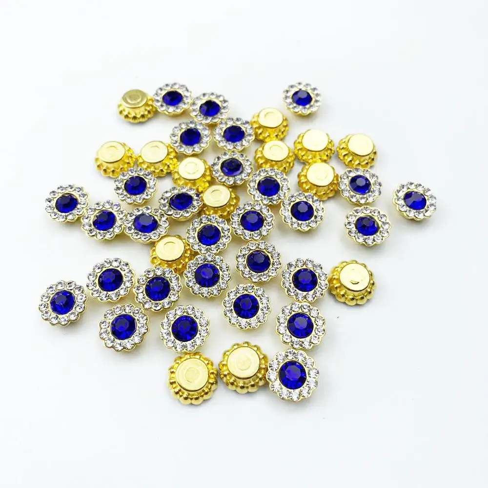 50pcs 10mm Diamond Half Beads DIY Garment Beads Round Beads Craft Scrapbook Beads Headdress accessories