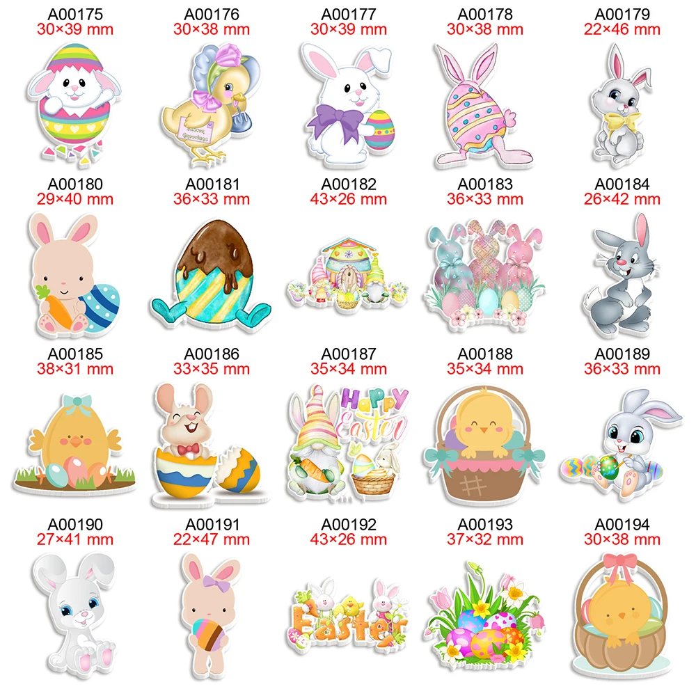 DIY resin carft Easter bunny printed flatback planar resin