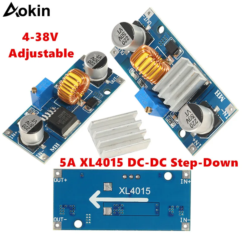 XL4015 5A DC-DC Step Down Adjustable Power Supply Module Buck Converter 4-38V