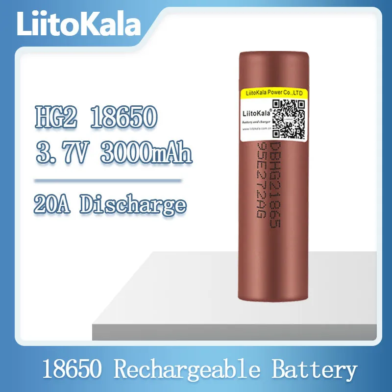 LiitoKala Lii-500 LCD 18650 battery charger +4pcs 3.7v 18650 HG2 3000mAh Lithium Rechargeable Batteries Continuous Discharge 30A