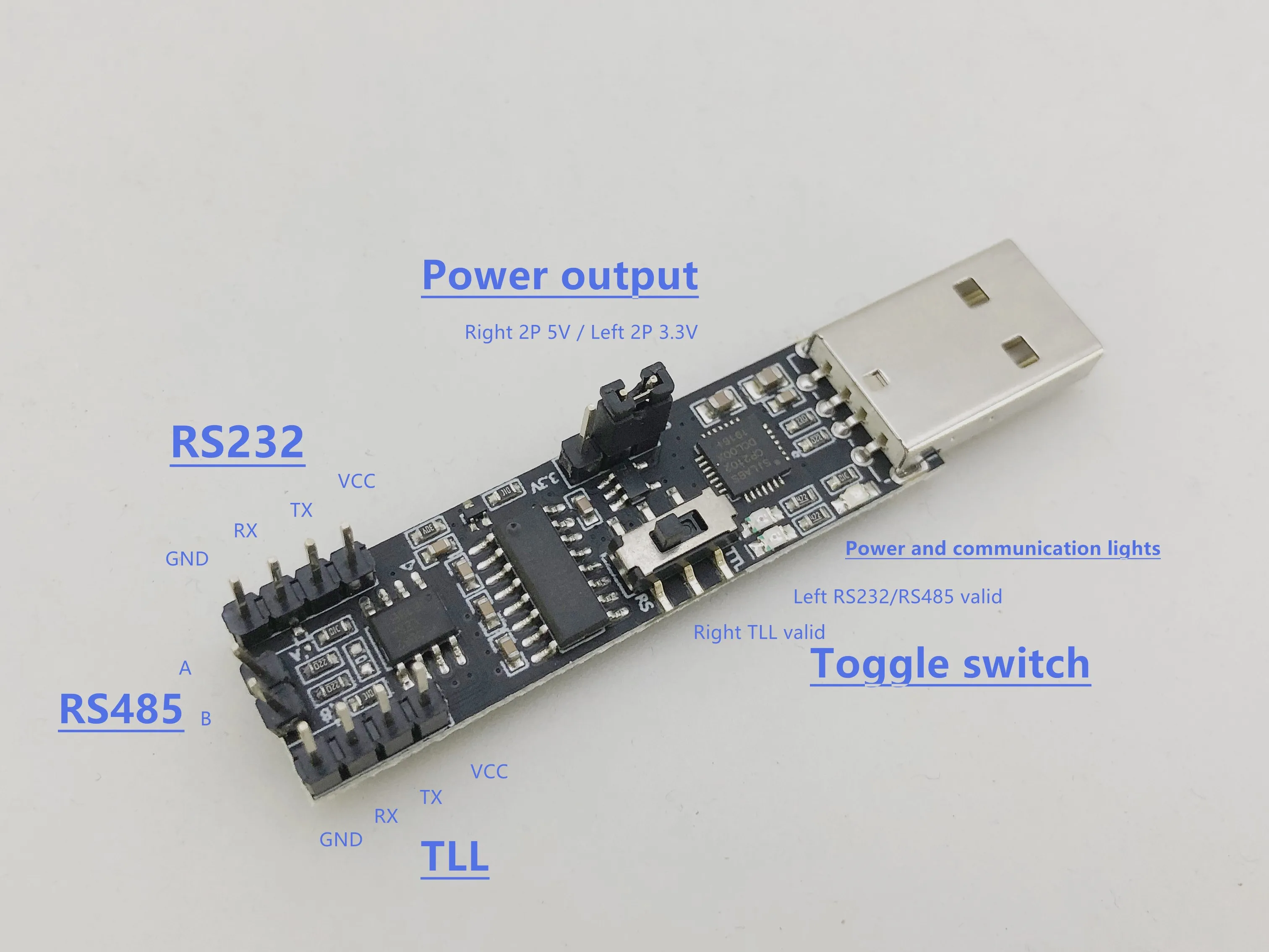 

DIY Three in one Serial port module USB TO RS232 TTL RS485 USB Serial port module CP2102 freeshippng