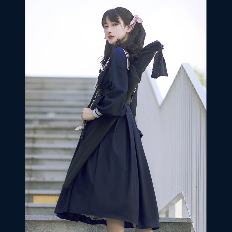 Nhật Bản Công Chúa Sweet Lolita Đầm Retro Thủy Thủ Cổ Áo Cao Cấp Victoria Đầm Kawaii Cô Gái Gothic Lolita Op Loli Cos