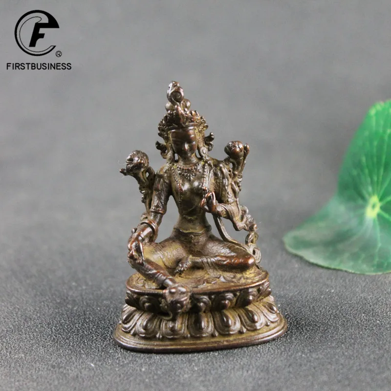 

Aprox 5.5CM Height Green Tara Small Copper Statues Tantric Statues Buddha Statue Buddhism Buddhist Figure Figurine Desktop