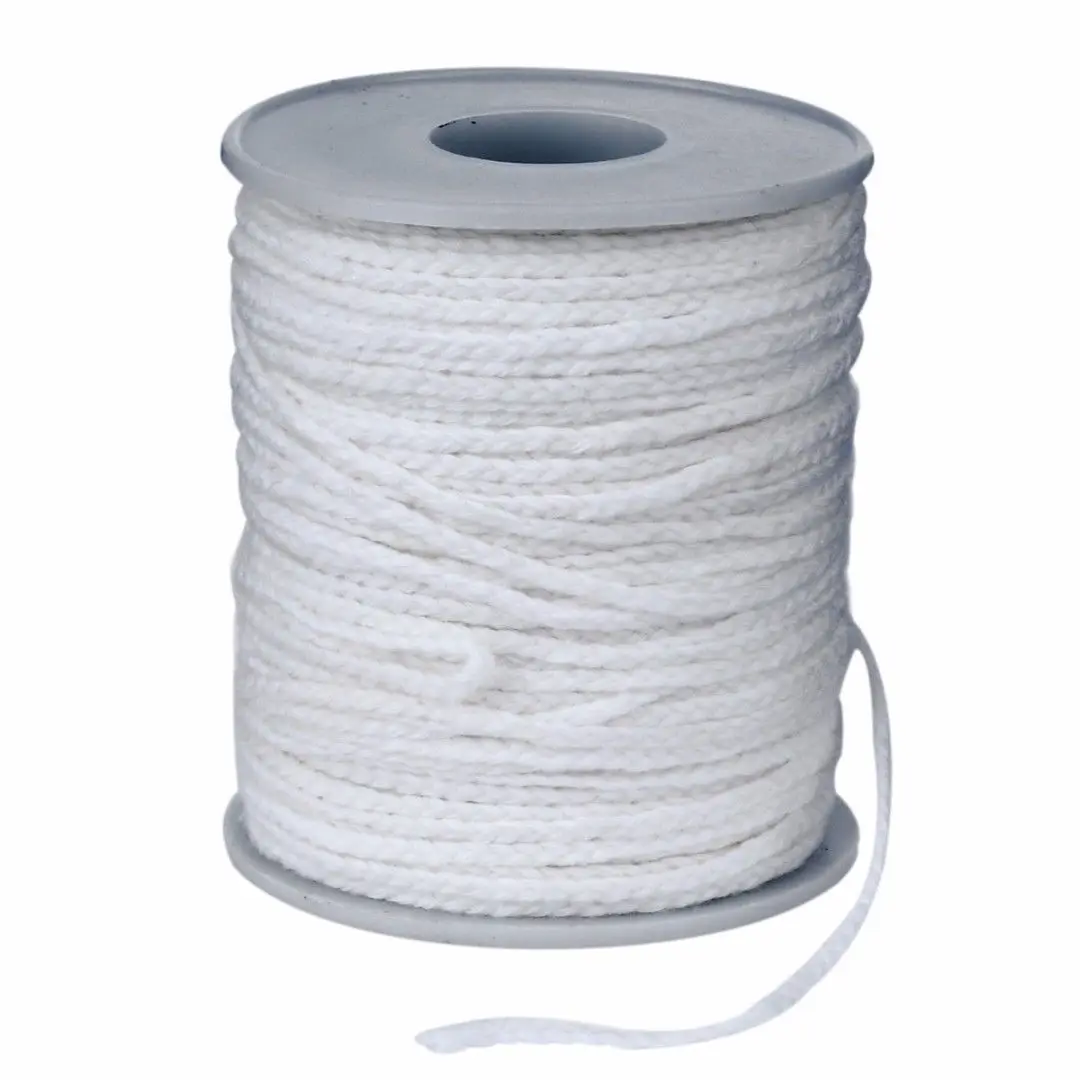 60M/Roll Spool of Cotton Square Braid Candle Wicks Wick Core Candle Making 2