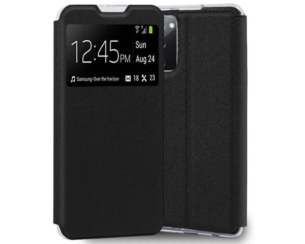 Book stand case with window for Samsung Galaxy S20 FE black color