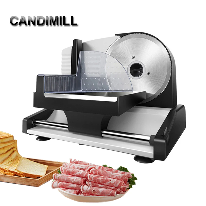 

CANDIMILL Electric Food Slicer Household Small Lamb Roll Beef Toast Bread Cutter Cutting Ham Machine 220V