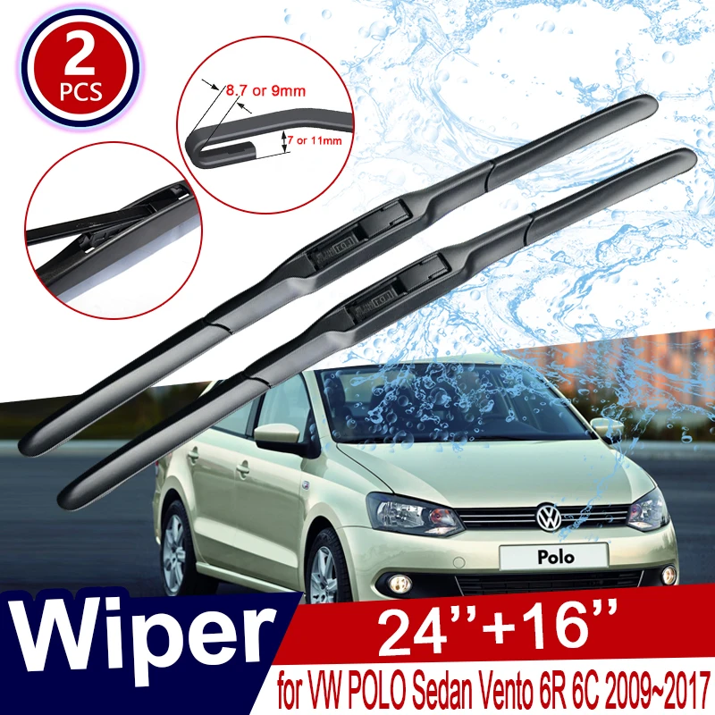 

Car Wiper Blade for Volkswagen VW POLO Sedan Vento 6R 6C 2009~2017 2010 2011 MK5 Front Windscreen Windshield Wipers Car Goods