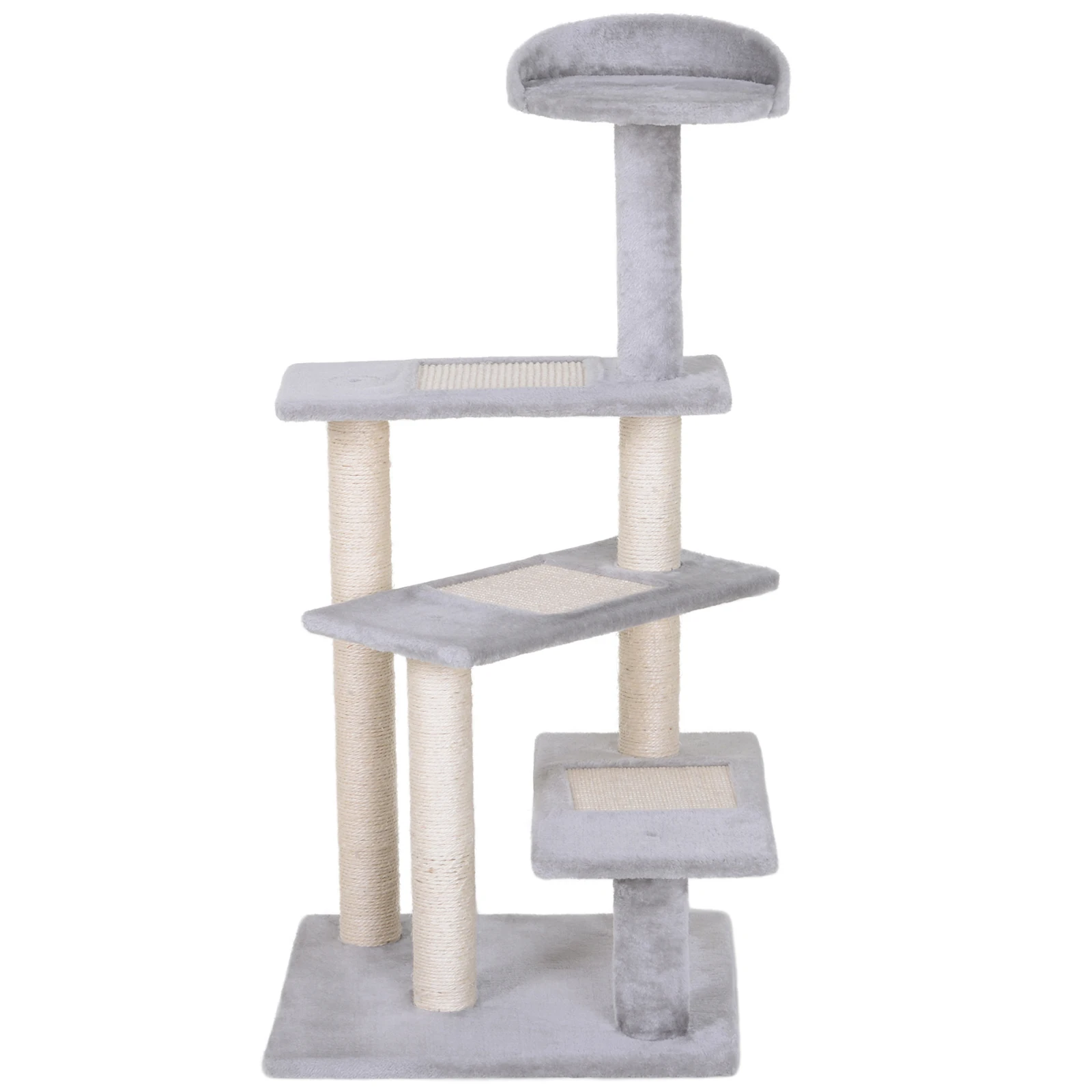 PawHut Krabpaal voor Katten 48,5x48,5x100cm Activiteitencentrum Platformen