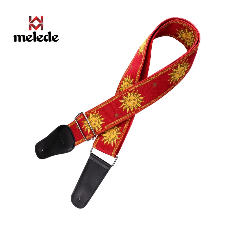 High Quality Electric Guitar Strap Unique Sun Flower Bass Wide Guitar Strap Acoustic Universal Guitar Strap Accessories Parts