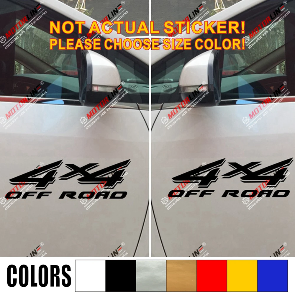 

(2) 4X4 Off Road Sport Decal Sticker Car Vinyl pick size color die cut f no background