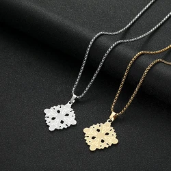 Chandle Jerusalem Cross CZ Pendant Necklace for Men and Women