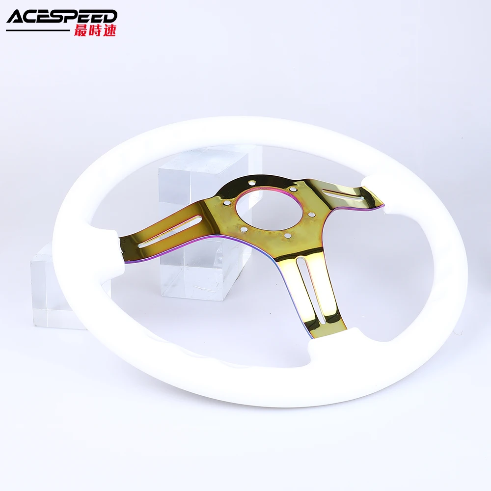 350mm 14inch Steering Wheel Plated Neochrome Frame ABS Steering Wheel Fit Car and Simulation Pc Game