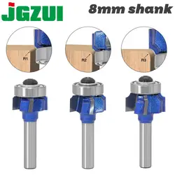 1PC8mm Gambo di alta qualità di Lavorazione Del Legno Fresa R1mm R2mm R3mm Guarnizioni Filo Della Lama Trimmer 4 Denti di Legno Router Bit