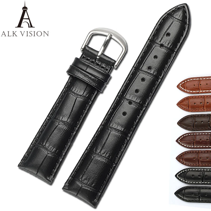 

Alk Vision Genuine Leather Watchbands Watch Strap Bracelet Belt Strap DIY Parts Watch Band 16mm 18mm 20mm 22mm Watch Accessories