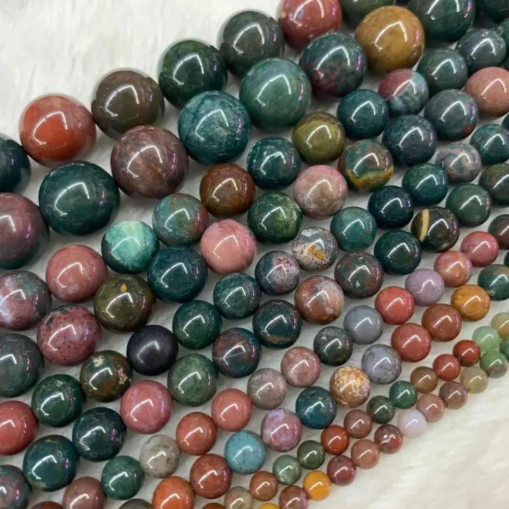 

Natural Bloodstone/ Heliotrope Natural Gemstone Diy Loose Beads For Jewelry Making Strand 15" Wholesale !