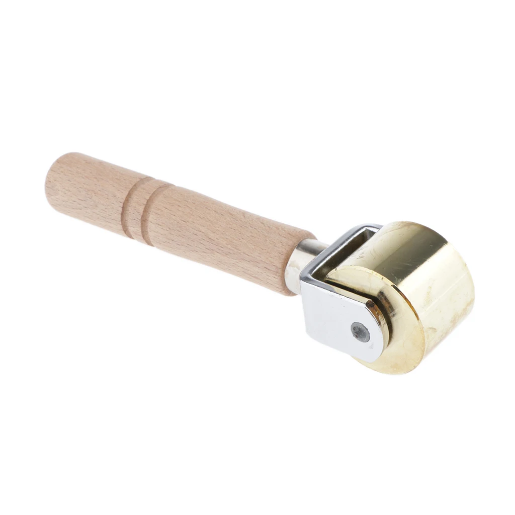 Presser Roller Wood Handle Leather Roller Edge Press Metal Roller Leathercraft