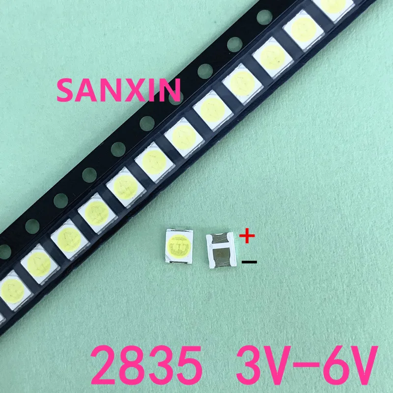 50-100PCS/Original LED 3528 2835 1210 Light Beads High Power 2W 6V 1W 3V Cool white For LED LCD TV Backlight Application