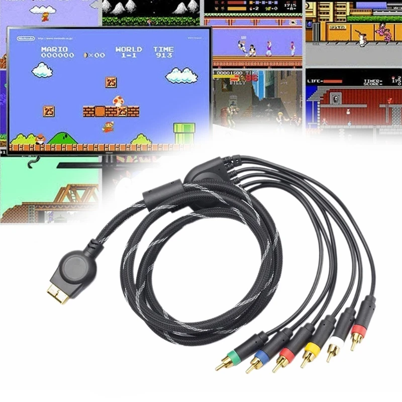 Component Cable High Resolution HDTV Component RCA Video Cable Gaming Console Dropship