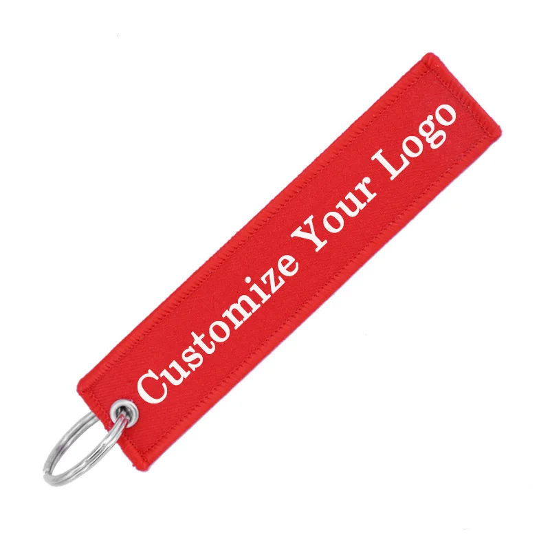 

50pcs Customized Keychain llaveros Embroidery Customize Key Rings Chain for gifts OEM keychains fashion jewelry