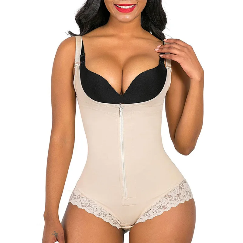 

Postpartum Body Shaper Shapewear for Pregnant Women Seamless Corset Tummy Control Colombian girdle Lace Zipper OpenBust Bodysuit