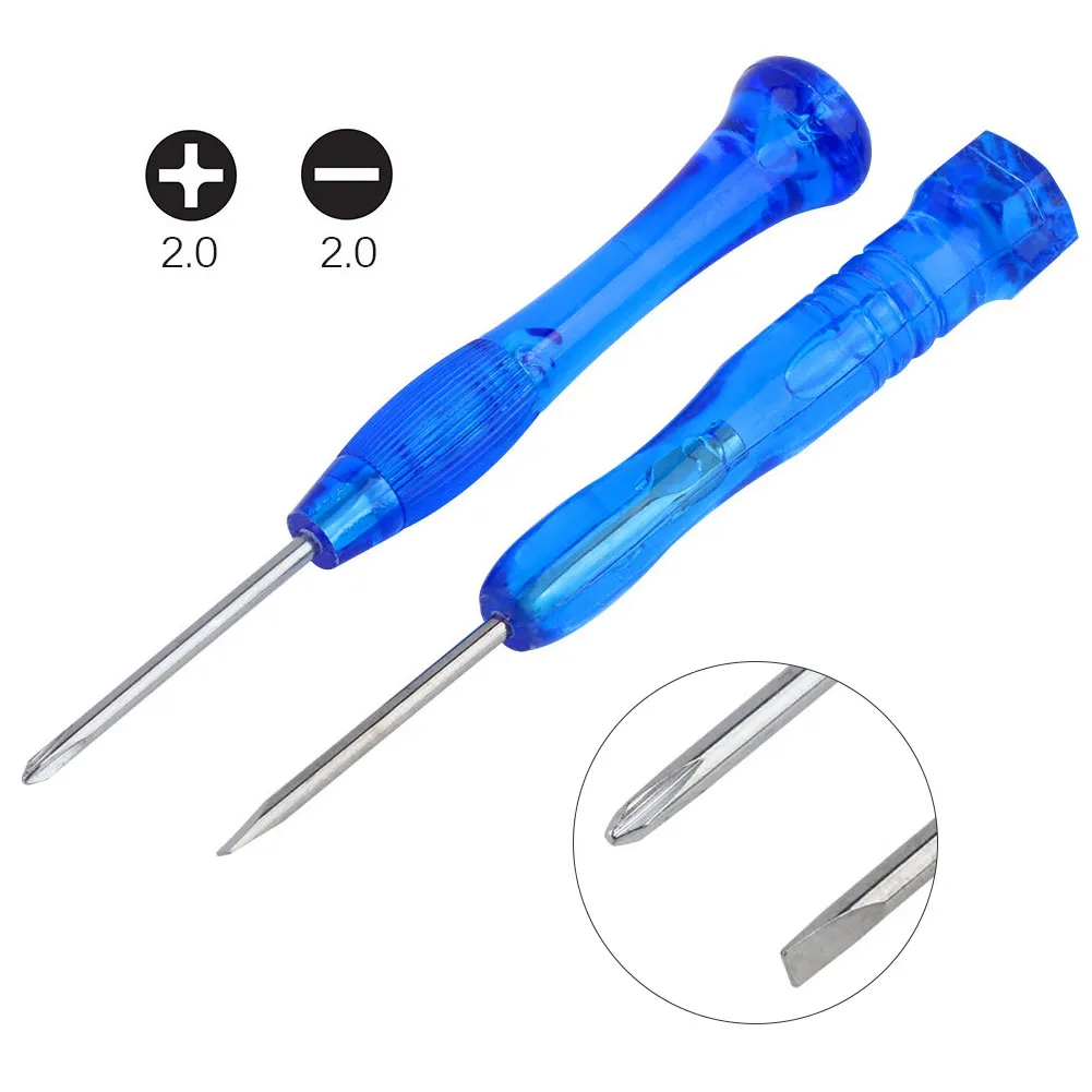 2.0mm 3.0mm Slotted Flat Head Screwdriver PH0 PH00 Phillips Screwdriver Small Screwdrivers Set for Computer Laptop Repair Tools