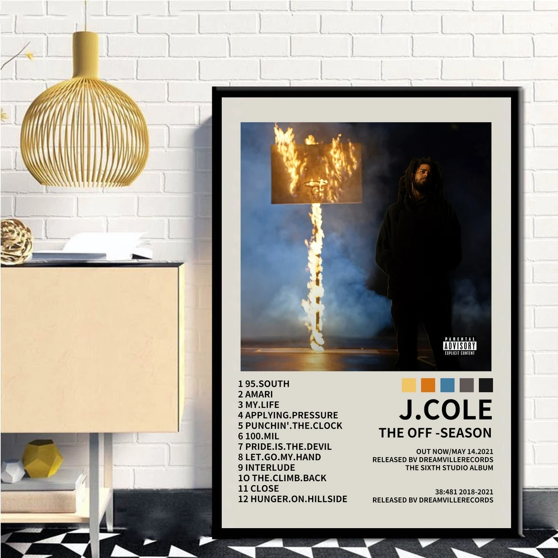 J. Cole The Off Season Music Album Poster Prints Art Canvas Painting Wall Pictures Living Room Home Decor ( No Frame )