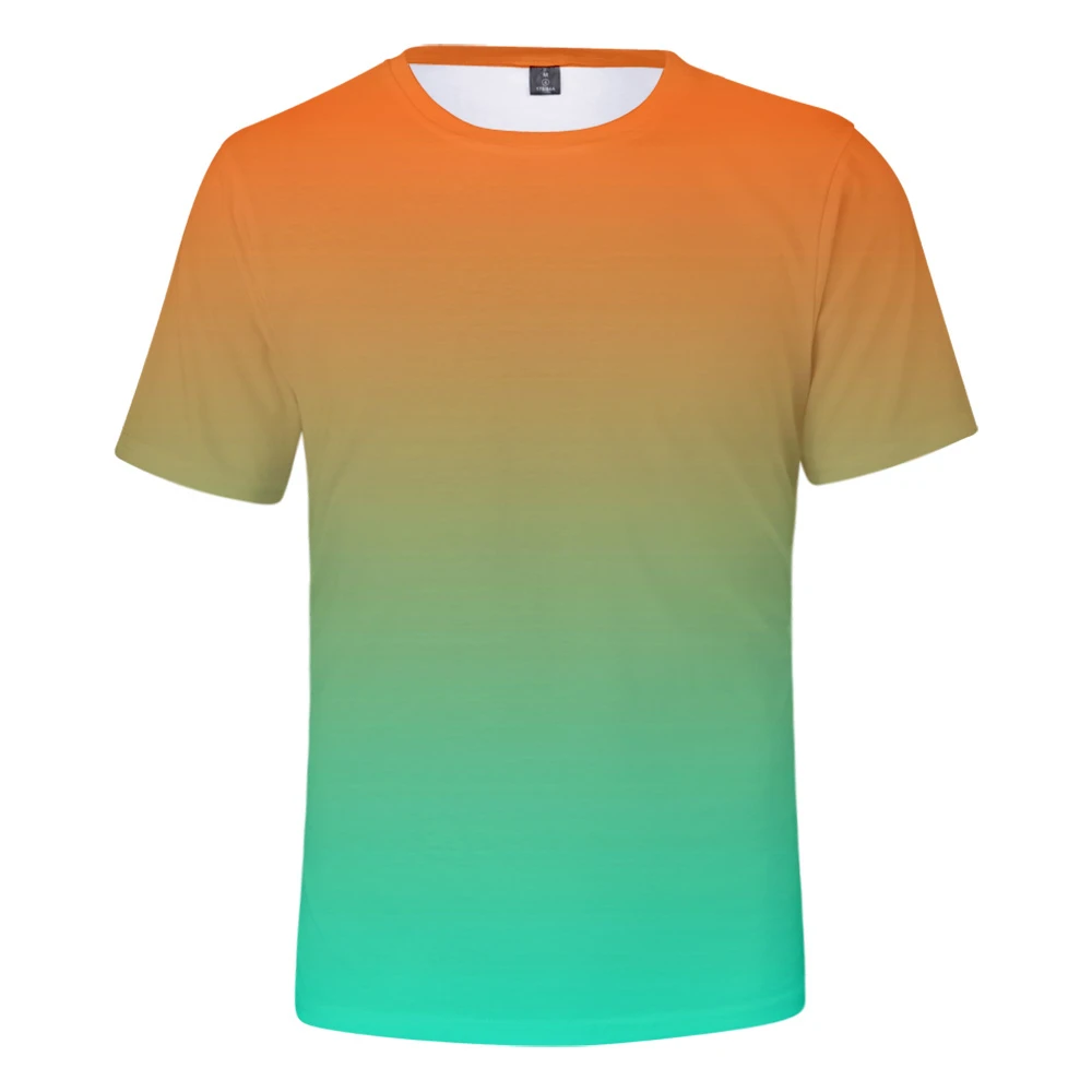 Camiseta de neón para hombre y mujer, camisa verde de verano para niño y niña, Tops de color sólido, ropa de calle de arco iris, camiseta colorida