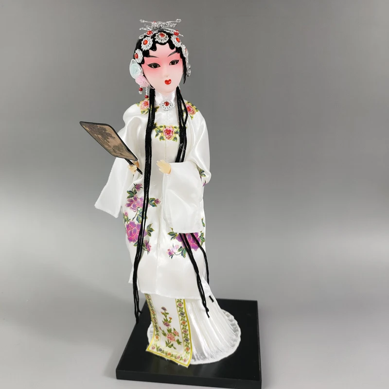 Exquisite Interesting Chinese Classical Traditional Handmade Silk Doll Beautiful Girl Figurine Collection Decoration Statue