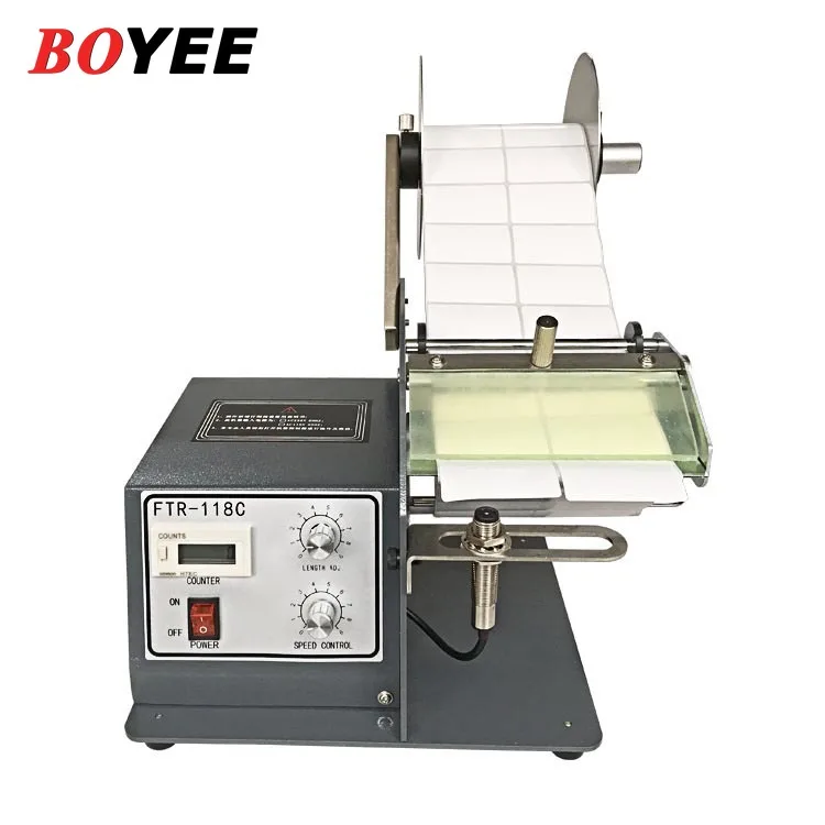 120mm wide automatic label dispenser FTR-118C automatic label stripping machine with counting function