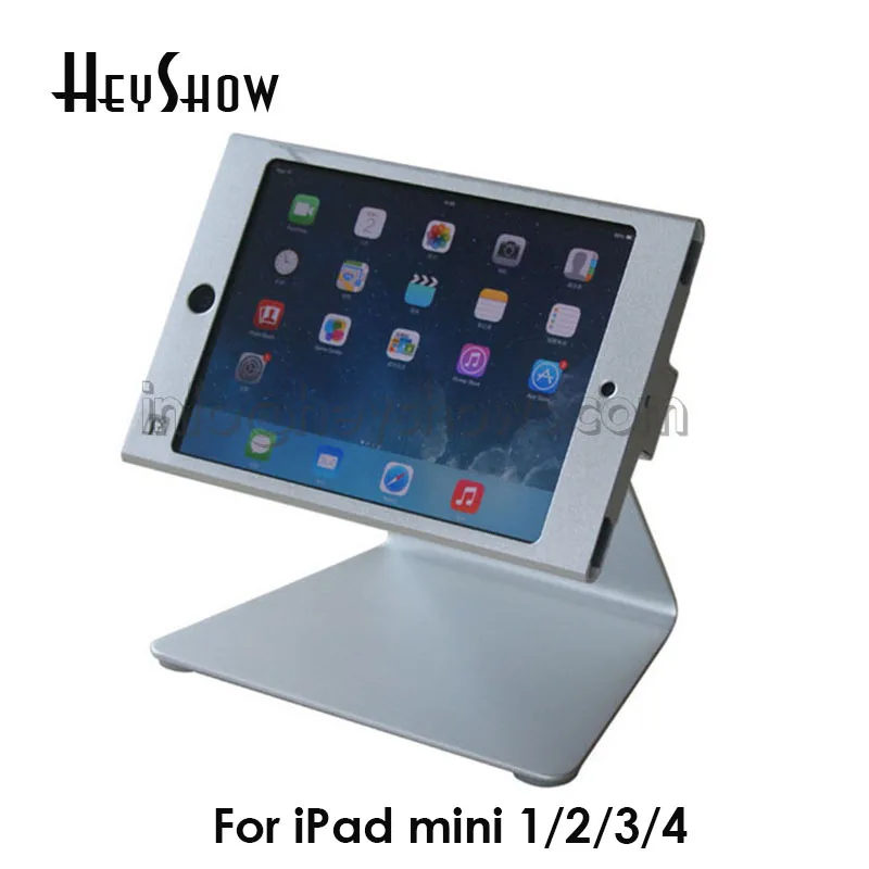 Mini IPad Lockable Security Stand Holder Metal Tablet Display Bracket With 360 Rotation Head Support For Mini IPad 1 2 3 4