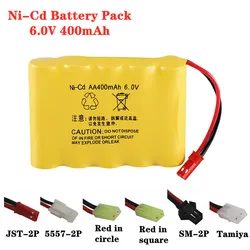 6V 400mah NiCd Rechargeable Battery for Double Eagle E703-001 Remote Control Cars Battery Part 5*1.2V AA Batteries Pack JST Plug