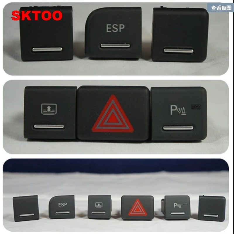 1pcs Esp Switch Button Curtain Switch Button PDC parking assist switch Dummy Cover For Audi A4 B6 B7 2002-2008 A4/S4 Quattro RS4