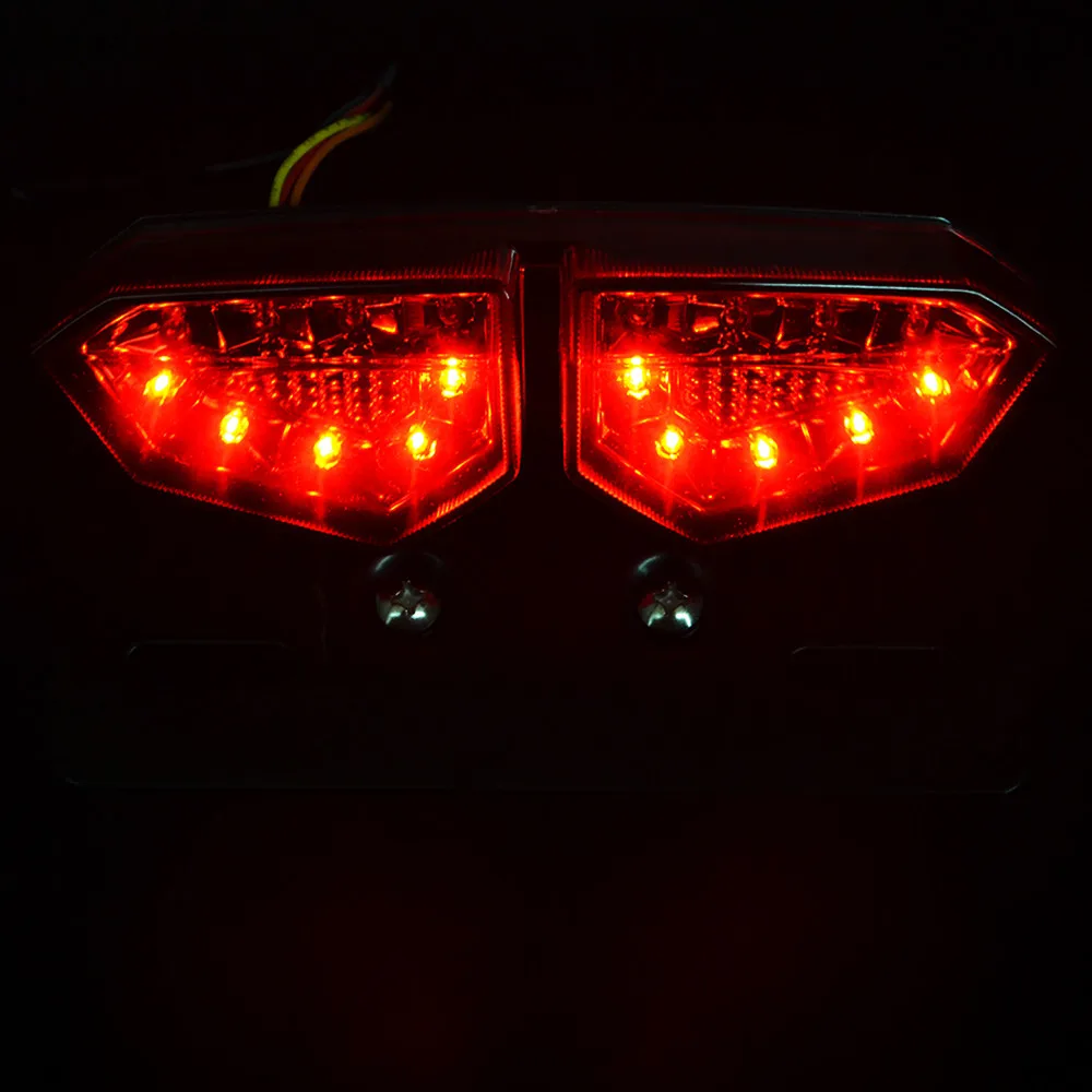 Motorcycle Quads ATV LED Tail Light with Turn Signal Brake Light Indicators All-in-one unit Style Number License Plate light Hot