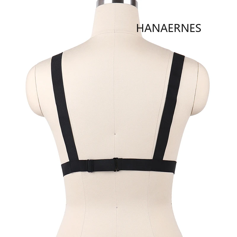 HANAERNES Fashion Gothic Clothes Elasticity Body Women Langerie Bondage Pants Punk Garter Belt Hanging Harness Bodycon Jumpsuit