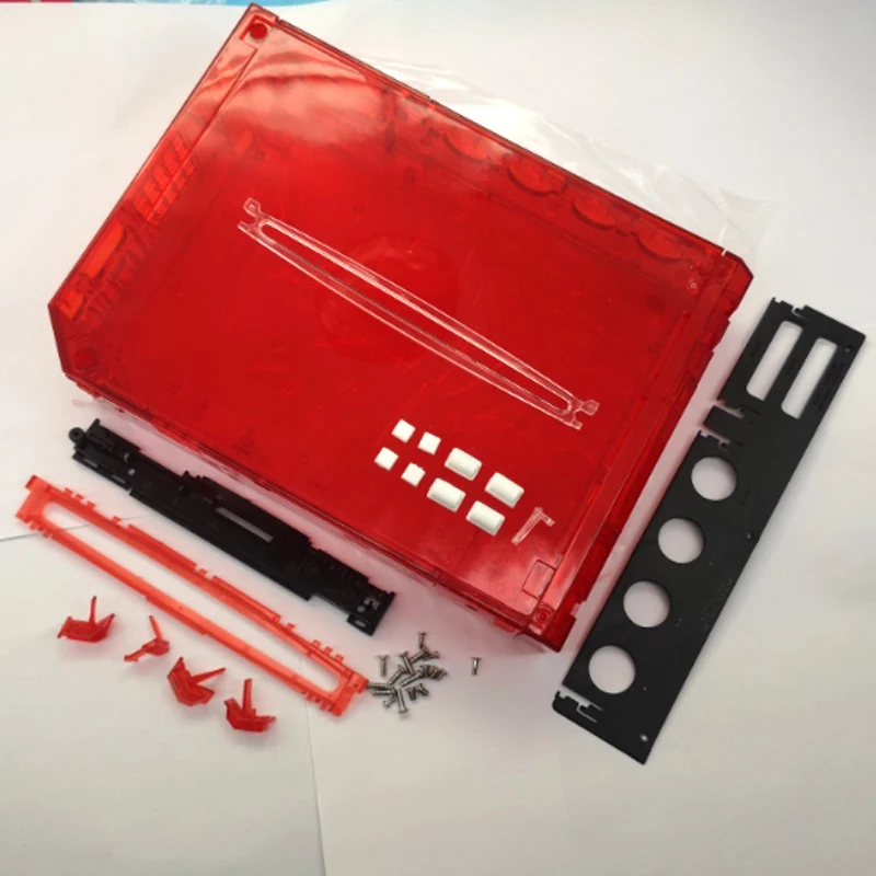 คุณภาพสูง1:1คริสตัลเคสป้องกันทุกส่วนของเครื่องใสเปลือกหอยสำหรับ Nintendo Wii คอนโซลขายปลีกกล่องบรรจุ