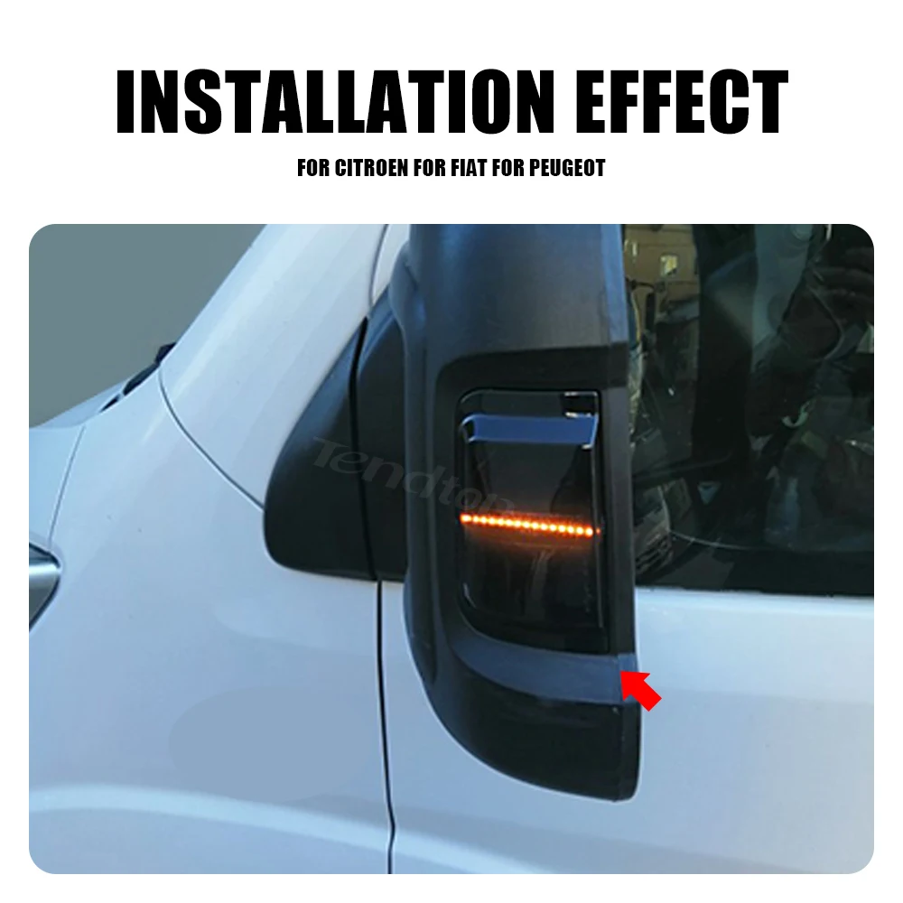 Dynamic LED Strip Turn Signal Light Side Marker Lamp Car Tuning Indicator For Peugeot Boxer Fiat Ducato Citroen Jumper view 6