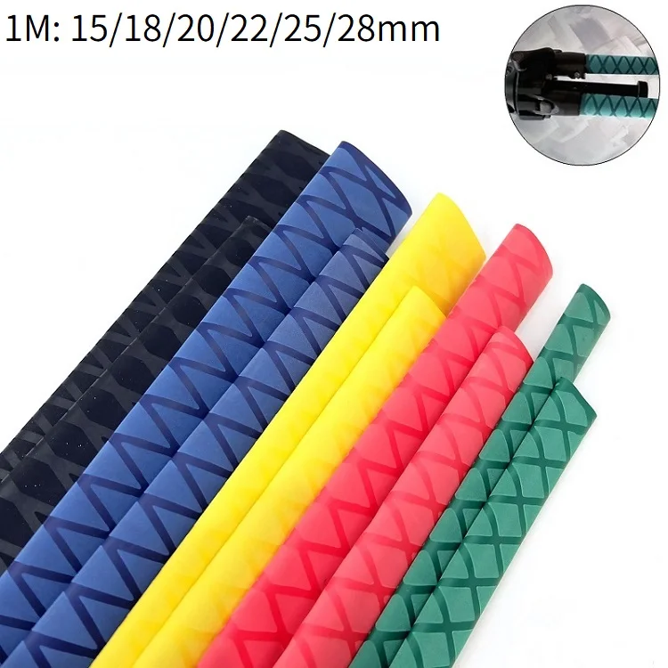 1M 15 18 20 22 25 28 mm Anti Slip Heat Shrink Tube Fishing Rod Wrap Handle Racket Grip Sleeve Insulated Protect Waterproof Cover