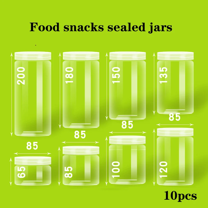 Snack Seal Jar Packing Candy Jar tea powder storage jar nuts honey jar plastic bottle packing transparent jar