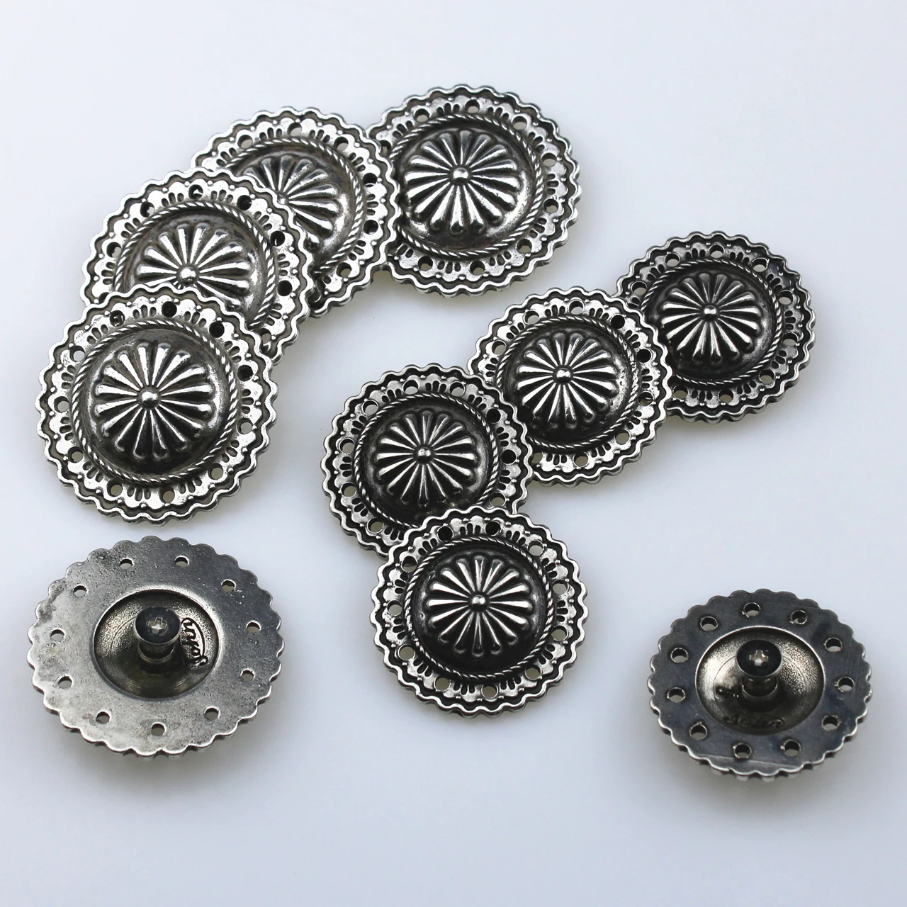 Leather Craft Hardware Metal Conchos Antique Silver Finish 607137-32/36 Diy Accessories