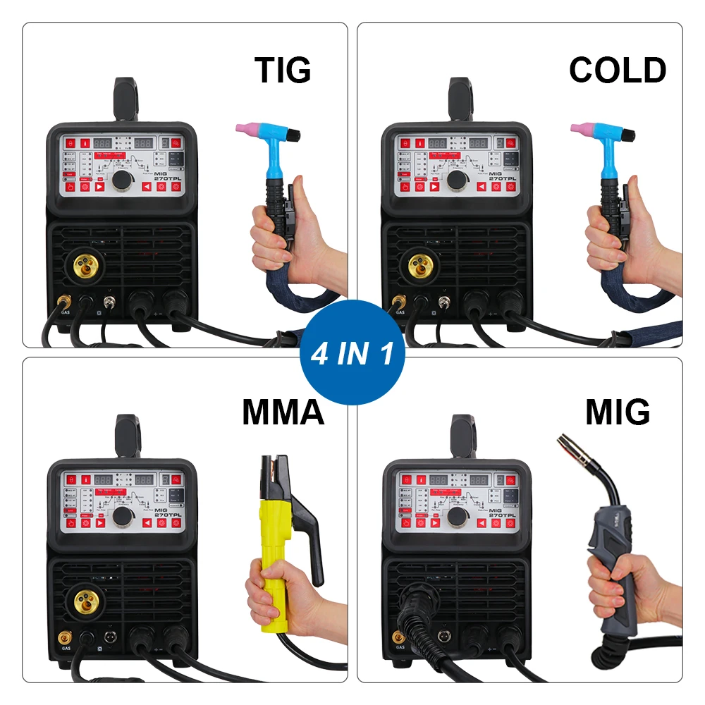 ANDELI Multi-Function Welding Machine MIG-270TPL MIG TIG Pulse MMA and Cold Welding 4 in 1 Multi-Function MIG Welding Machine