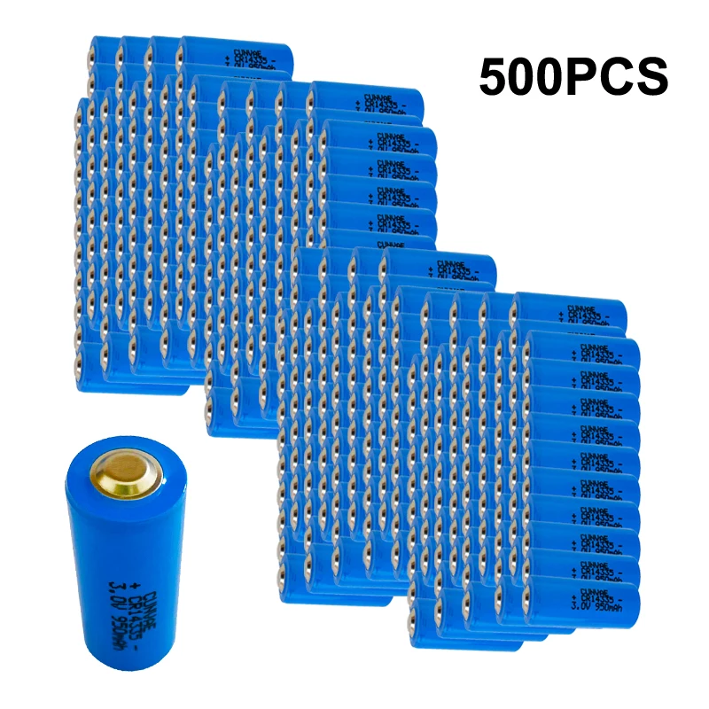 

500PCS 3.0V CR14335 14335 2/3AA 3V 950mah Lithium Batteries Li-MonO2 battery PCL dry primary cell gas medical device