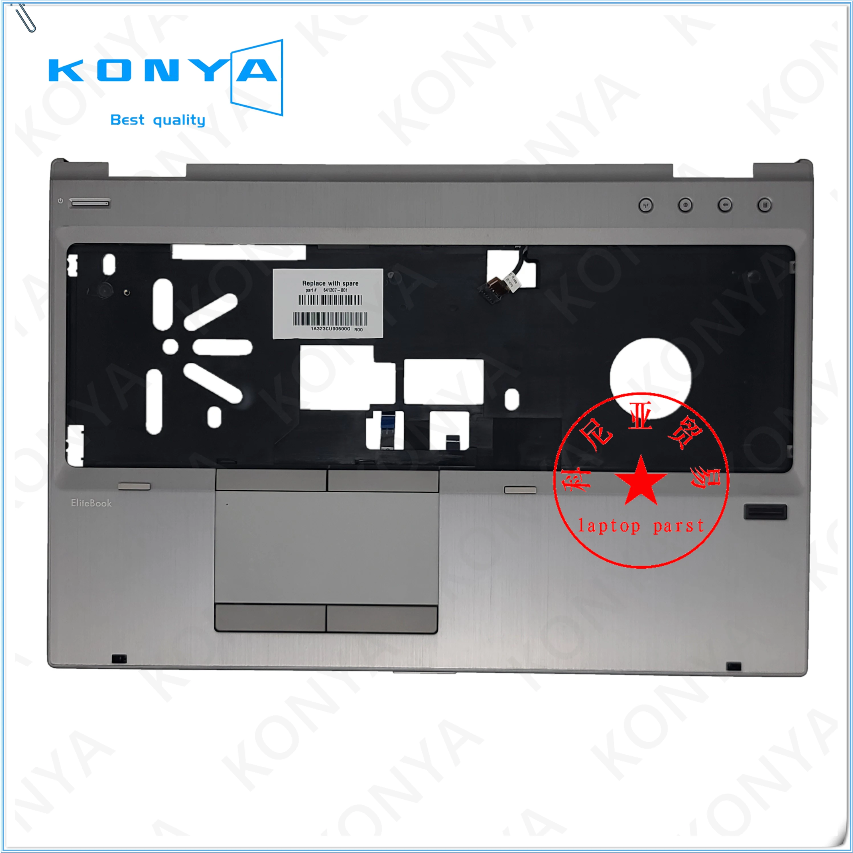 

New Original For HP EliteBook 8560p 8570P Palmrest Touchpad & Fingerprint 641207-001 641208-001 Silver