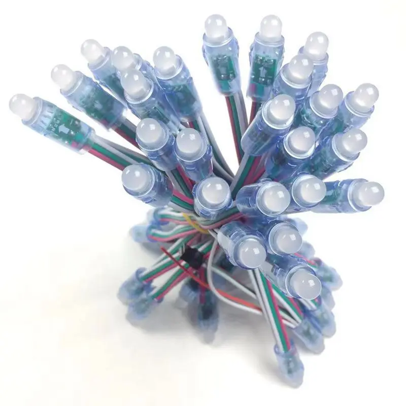 5000pcs/Lot WS2811 Full Color LED Pixel Light Module DC 5V  12mm input IP68 waterproof RGB color Digital LED christmas Light