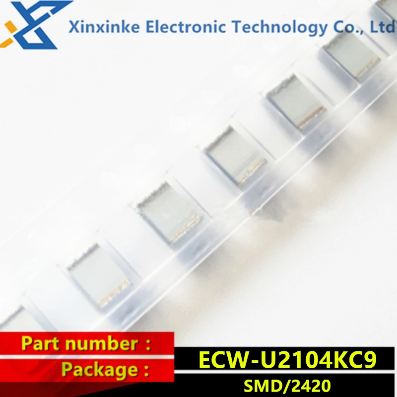 

ECWU2104KC9 SMD metallized film capacitor 0.1uF 250VDC 10% PEN FILM 2420 100nF ECW-U2104KC9 CBB polyester capacitor